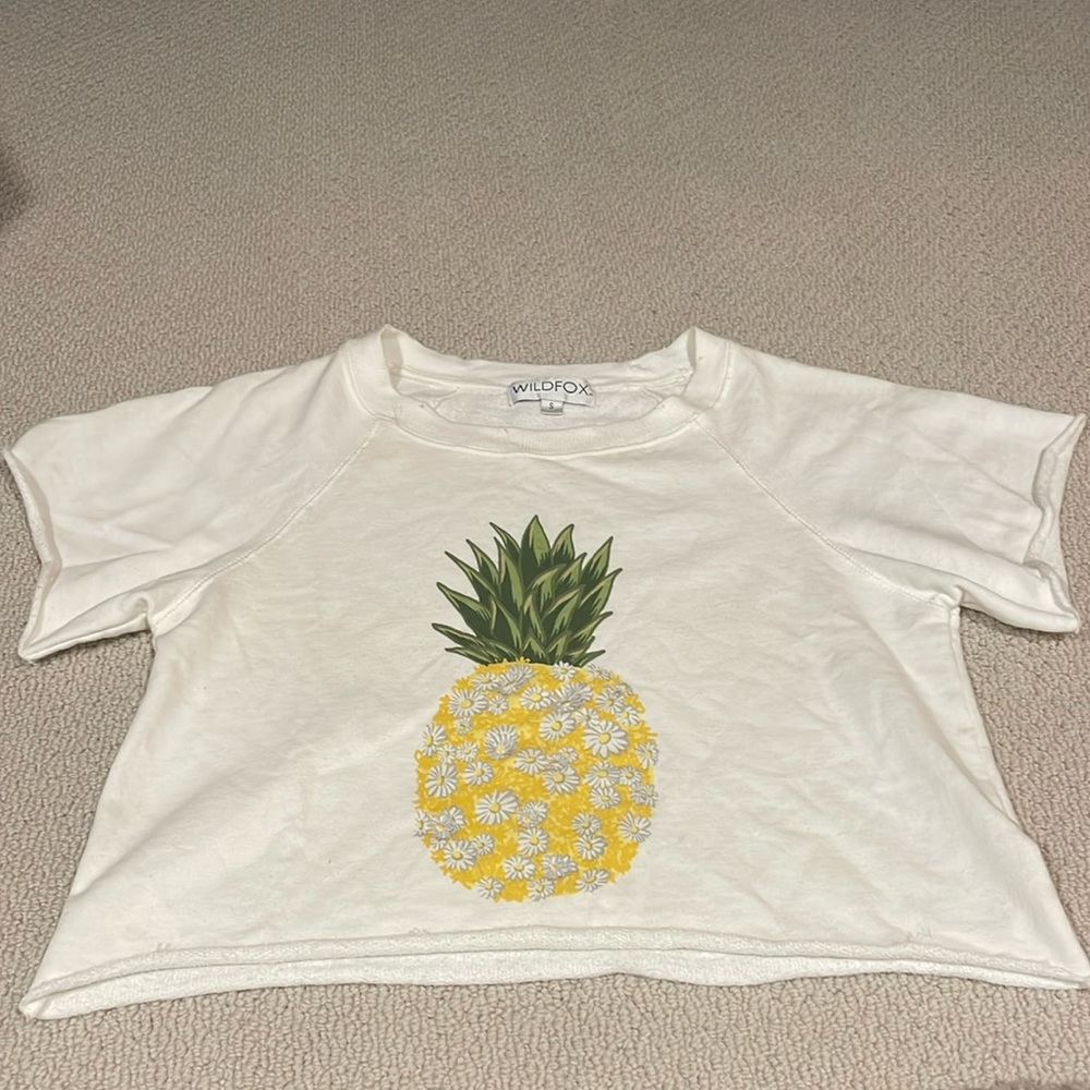 Wildfox top with pineapple print